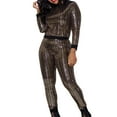 thumbnail image 2 of ZAZYULZ Two Piece Sets for Women Womens Casual Chic Sequin Glitter Sexy 2 Piece Outfits Top And Pant Suit Two Piece Pants Set(Brown,Xl), 2 of 4