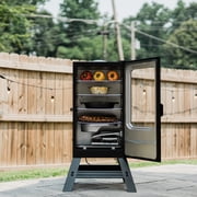 Masterbuilt®710 WiFi Digital Smoker, Vertical Design, 711 Cooking Sq. Inches, 4 Smoking Racks, Wood Chip Loader, Electric Fuel Source to Plug in and Start Cooking, Black Model MB20070924