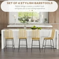thumbnail image 3 of HOMCOM Modern Rattan Bar Stools Set of 4 for Kitchen Seating, 3 of 9