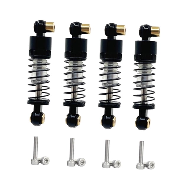 arctrm 4 Pieces Shock Absorbing Damper Accs Replacement Sturdy Aluminum for 1/24 Fcx24M black