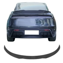 Ikon Motorsports Trunk Spoiler Compatible with 2025-2026 Tesla Model Y Juniper, IKON Style Carbon Fiber Print ABS Plastic Rear Trunk Lid Spoiler Wing Lip