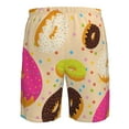thumbnail image 6 of Wukai Donuts Print Beach Trunks with Compression Liner Swimsuit Quick Dry Beach Sports Shorts with Pocket-Large, 6 of 8