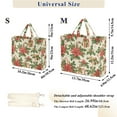 thumbnail image 2 of FORMRS Womens Corduroy Tote Bag Crossbody Shoulder Handbag with Pocket, Retro Christmas Holly, 2 of 7