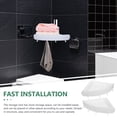 thumbnail image 4 of OULII Bathroom Corner Organizer 1Set Triangular ABS Shelf White 33.2X9.4X2In For Simple Style Bathroom Storage, 4 of 8