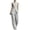 Gray #10, variant on Evdexr Linen Sets For Women 2 Piece Stand Collar Sleeveless Top and Baggy Wide Leg Pants Set Trendy Casual Business Lounge Outfit Suits Black L