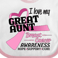 thumbnail image 4 of Inktastic I Love My Great Aunt-breast Cancer Awareness Boys or Girls Baby Bib, 4 of 4