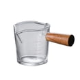 thumbnail image 1 of Taza Medidora De Café Con Mango De Madera Taza De Café De Vidrio De Borosilicato Con Función De Medición Jarras De Espresso Con Salida Doble Para Cafetería Casera Monstrate HA028080-01, 1 of 6