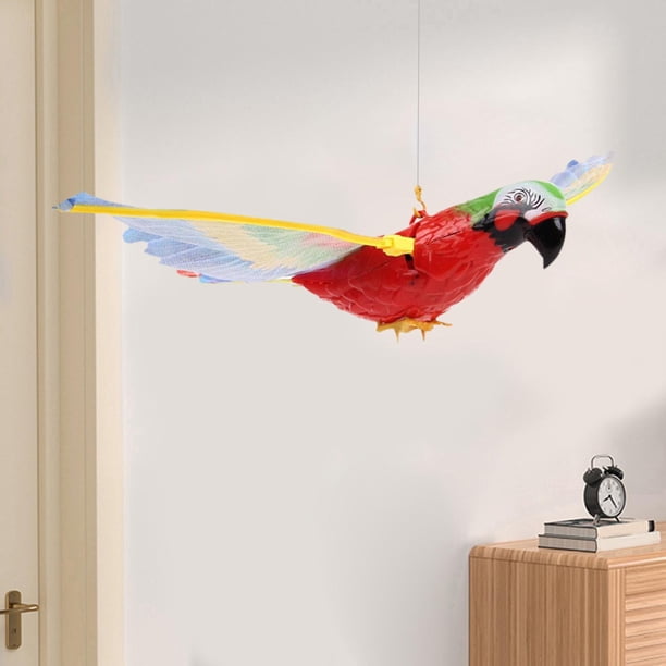 de pájaros luminoso para colgar, espantar pájaros voladores, pájaros de jardín con sonido, espantapájaros voladores para patio de jardín al Loro Salvador Cometa voladora espantapájaros