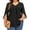Black #1, variant on bbyeadc Womens Plus Size Tops Casual V Neck 3/4 Sleeve Tee Tops Fashion Ruched Ruffle Cuff Oversized Summer Clothes L-5XL Light Baggy Top, Black 3XL