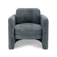thumbnail image 4 of Mid Century Modern Accent Chair Barrel Chair Woven Velvet Fabric Upholstered Armchair for Living Room, Bedroom, Office, 4 of 11