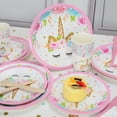 thumbnail image 6 of KISPATTI Unicorn Party Supplies for 16 Guests, Pink Table Decorations Kit with Plates, Cups, Napkins, Cutlery, Tablecloth and Balloons, Birthday Baby Shower Decor for Girls, 6 of 8