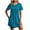 Z81 Sky Blue, variant on Mifsaly T Shirt Dresses for Women 2026 Pleated Front Crewneck Short Sleeve Mini Dress with Pockets Breathable Flowy A-Line Summer Beach Sundress Gray,S