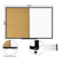 thumbnail image 3 of JILoffice Cork Board Whiteboard 48" x 36" Bulletin Board with Dry Erase Combo White Pin Board, 3 of 6
