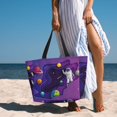 thumbnail image 6 of KdxioAstronaut for Beach Bag for Women Large Beach Tote Bag Waterproof Sandproof Swim Bag with Zipper Pockets Beach Vacation Travel, 6 of 7