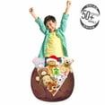 thumbnail image 3 of Boho Art Storage Toy Bag Chair, Ethnic Damask Geometric Floral Circles in Oriental Tones, Stuffed Animal Organizer Washable Bag, Large Size, Purple and Pale Caramel, by Ambesonne, 3 of 3