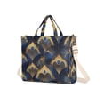 thumbnail image 7 of FORMRS Womens Corduroy Tote Bag Crossbody Shoulder Handbag with Pocket, Blue Peacock Feathers Pattern, 7 of 7