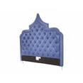 thumbnail image 2 of Chic Home Fonda PU Leather Modern Contemporary Button Tufted with Silver Nail heads Trim Queen Size Headboard, Navy Blue, 2 of 2