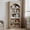 Natural, variant on Arched Bookcase 5 Shelf Bookshelf 68.7 in Tall Bookcase Farmhouse Curved Storage Rack Wooden Bookshelves for Home Office, Living Room,Wood Color
