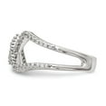 thumbnail image 3 of White Sterling Silver Ring Band Fashion Closed Back Cubic Zirconia CZ Round Clear, 3 of 5