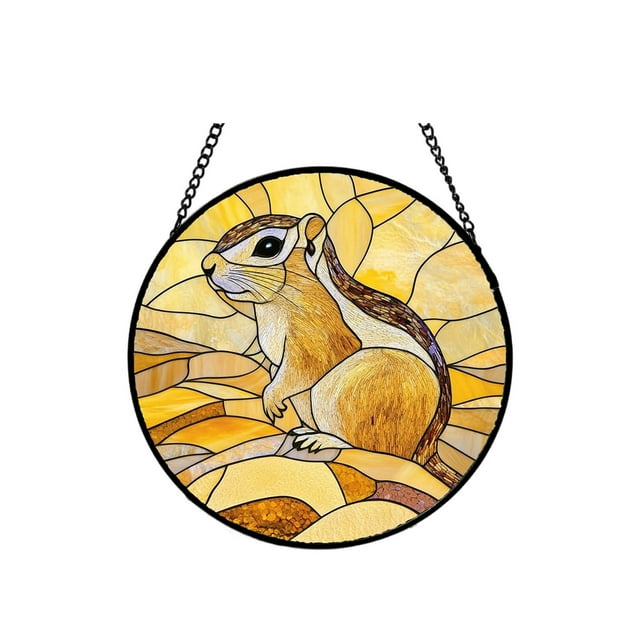 Stained Glass Window Hanging For Home And Garden With Strong Suction Cups