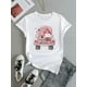 thumbnail image 5 of Effortless Style, Women's Cupid Heart Print T-Shirt - Casual Crew Neck, Short Sleeve, Soft Tee Tee For Adult, Men, Women, Teen, Teenager, Adolescent, Youth, 5 of 6