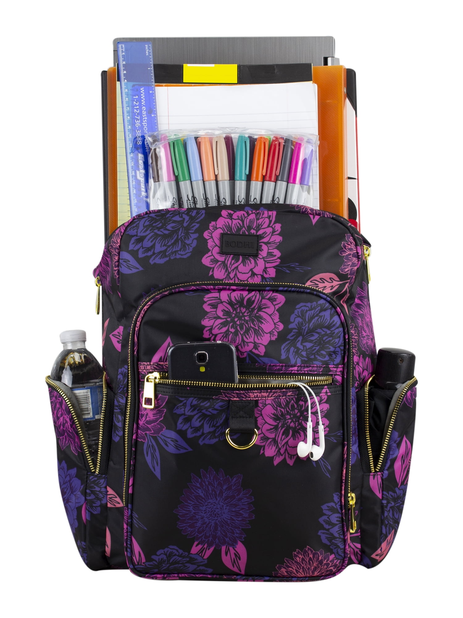 Bodhi Athleisure Luxe Essential Backpack with Trolley Sleeve, Floral