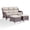 Brown/Beige, variant on Jentlehouse Outdoor Patio Sofa set with Ottomans,All-Weather Wicker Rattan Patio 3-seat Couch with Thick Cushions and High Back,Outdoor Sectional Sofa Set for Lawn Balcony Garden