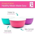 thumbnail image 4 of Stainless Steel Bowls + Silicone Sleeve and Storage Lid | Baby, Toddler, Kids | Cereal & Snack Bowls | Storage Containers | Dishwasher Safe | 4 Pack, 4 of 6