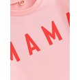 thumbnail image 6 of Rdhnmea Mommy and Me Valentines Outfits Letter Sweatshirt Long Sleeve Pullover, 6 of 9