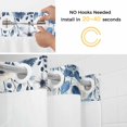 thumbnail image 5 of Ocean No Hook Shower Curtain with Snap in Liner Blue Beige Starfish Shells Plant Leaves Flowers Gradient Waterproof Bathroom Shower Curtain with See Through Top Window for Bathtub 72" x 72", 5 of 9