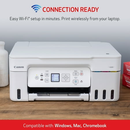 Canon - PIXMA MegaTank G3270 Wireless All-In-One SuperTank Inkjet Printer - White