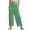 Green, variant on ZACPNCV Teen Girls Preppy Cotton Linen Pants Summer Loose Fit Elastic Waist Solid Lounge Long Trousers Burgundy 7-8 Years