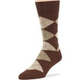 thumbnail image 5 of 7BIGSTARS KINGDOM Men's Dress Argyle Cotton Socks - 6 Pack - Large - Casual Seamless Socks Size 10-13 Shoe Size 6-12 L Brown, 5 of 7