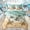 Teal Khaki, variant on Erosebridal Coastal Flowers Palm Tree Twin Bedding Sets 7-Piece For Teens,Boys Girls Ocean Beach Sunset Bedding Comforter Set,Microfiber Bedroom Decor