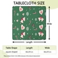 thumbnail image 2 of Green Christmas Pattern Square Fitted Tablecloth with Elastic Edge,Square Table Cover,Washable Elastic Table Cover for Home Kitchen Party Decor 36"x36", 2 of 6
