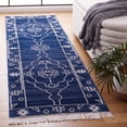 thumbnail image 2 of SAFAVIEH Kilim Adair Geometric Runner Rug, Navy/Ivory, 2'3" x 9', 2 of 8