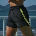 thumbnail image 1 of Labymos Men Sport Shorts Reflective Stripes Zip Pockets Quick Dry Elastic Waist Short Pants for Gym Basketball Running, 1 of 7