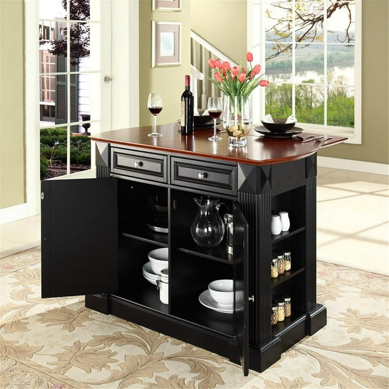 Crosley drop leaf breakfast bar top kitchen island discount