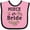Pink and Black, variant on Inktastic Niece of the Bride Roses Girls Baby Bib