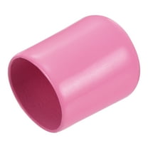 20Pcs Rubber End Caps 16mm(5/8") ID Vinyl Round Tube Bolt Cap Cover Screw Thread Protector Pink