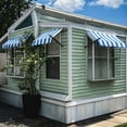 thumbnail image 2 of Awntech 3.38 Ft New Orleans Fixed Awning Canopy with Spear Arms (40.5in x 24in x 16in), Bright Blue/White Stripe, 2 of 3