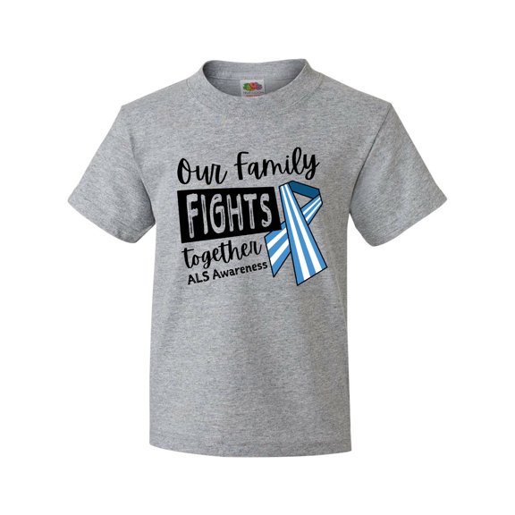 Inktastic Our Family Fights Together ALS Awareness Youth T-Shirt