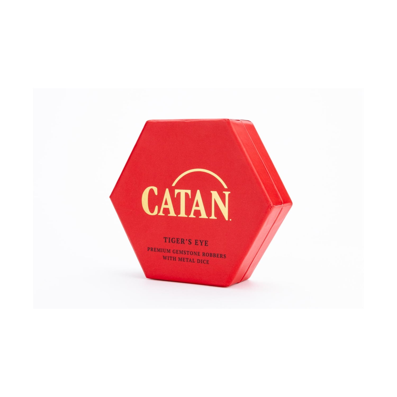 FanRoll/Metallic Dice Games Catan Premium Robber & Metal Dice Set - Tiger's Eye (2) New