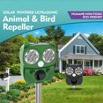 thumbnail image 3 of Repelente de animales ultrasónico solar para exteriores, repelente de alarma de sonido para perros (verde), 3 of 8