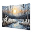 thumbnail image 2 of Designart "Mystic Moonlight Birch Woods III" Tree Birch Metal Art Print, 2 of 5