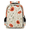 Beige, variant on Bread Basket Multi-Functional Backpack, 16" Waterproof Travel Casual Daypack with Reflective Strip, Checkered Linen Work Laptop Backpack for Men Women