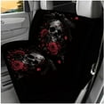 thumbnail image 3 of KUIFORTI Rose Skull Automobile Seat Covers 14 Pieces with Car Seat Belt Pad Cover Auto Center Console Pad Steering Wheel Cover Car Headrest Covers for Cars SUV Sedans, 3 of 6