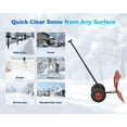 thumbnail image 3 of Ourlova Pelle à Neige en Métal de 29 Pouces de Large avec Roues, Pousse-Neige Robuste avec Lame Inclinée à 5 Positions et Poignée en T Réglable, Outil d'Hiver Ergonomique et Efficace, 3 of 8