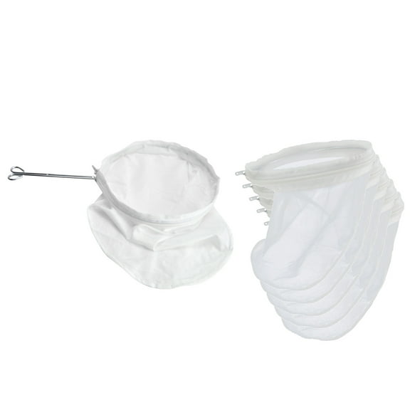FUEENIRVA Coffee Cloth Strainer White 1Set 11Inchx5.1Inchx0.2Inch Stainless Steel Handle