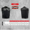 thumbnail image 3 of First Mfg Co - 49/51 - Men's Motorcycle Vest Roll Up Collar - Leather Canvas - Black - 4X Large, 3 of 3